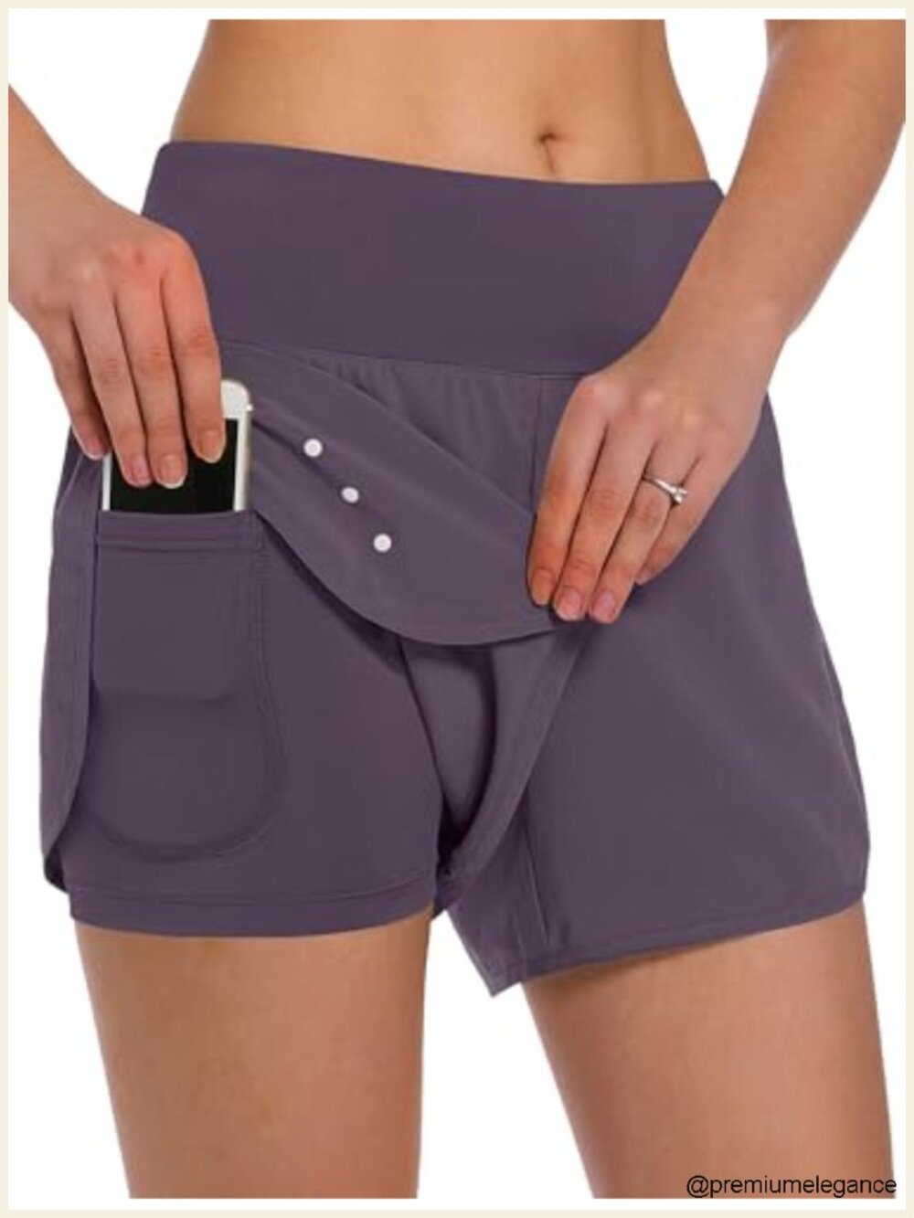 2-in-1 Running Shorts with Phone Pocket & Liner, Lightweight Athletic